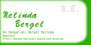 melinda bergel business card